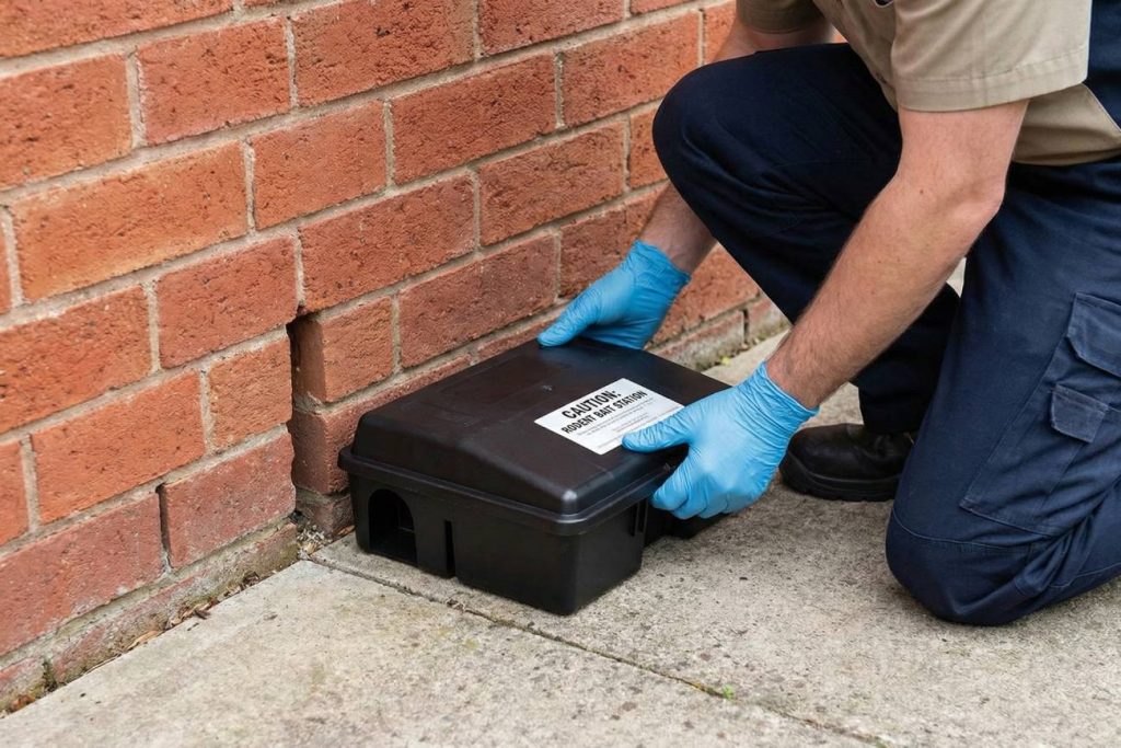 Professional rat bait station placement Brisbane
